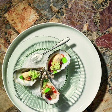 ARCHIE Glass Plate Flat 21.5cm Sage Set of 4 -United Tables