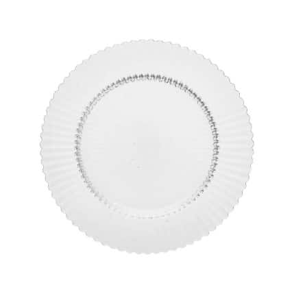 ARCHIE Glass Plate Flat 27cm Clear Set of 4 -United Tables