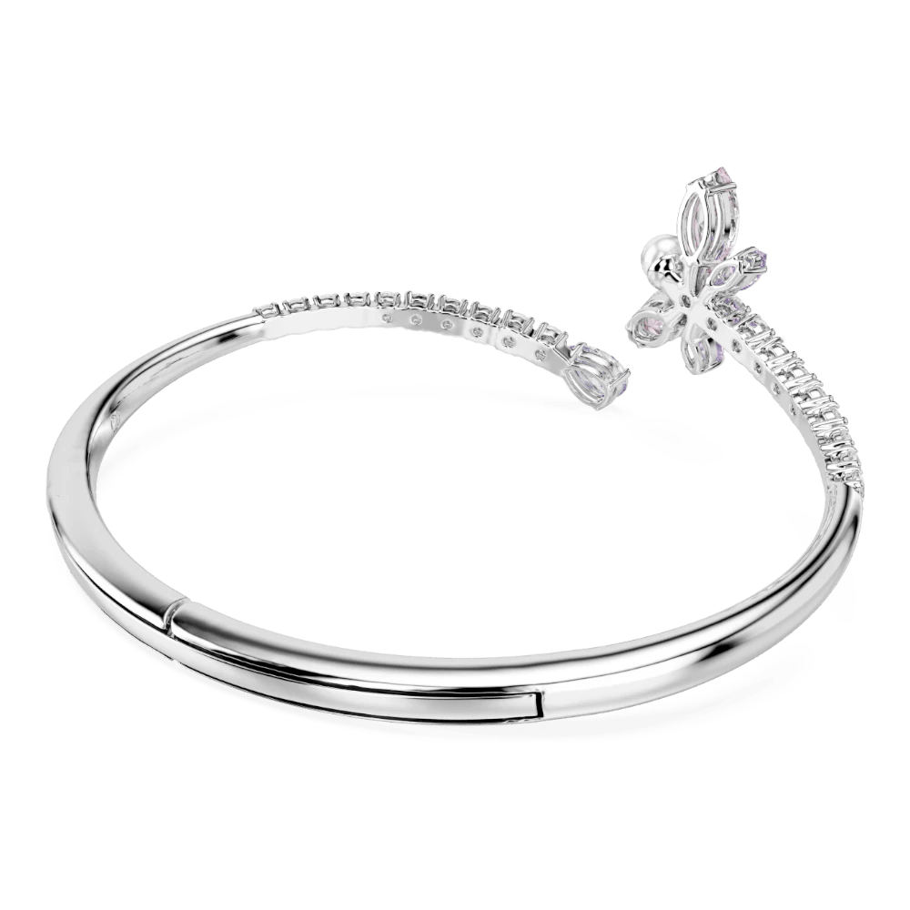 Ariana Grande x Swarovski bangle, Mixed cuts, Dragonfly, Multicolored, Rhodium plated -Swarovski