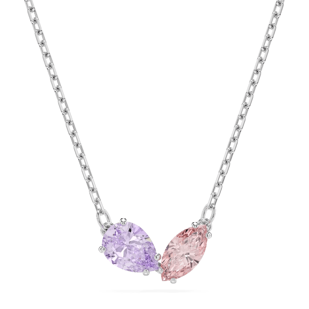 Ariana Grande x Swarovski set, Mixed cuts, Multicolored, Rhodium plated -Swarovski
