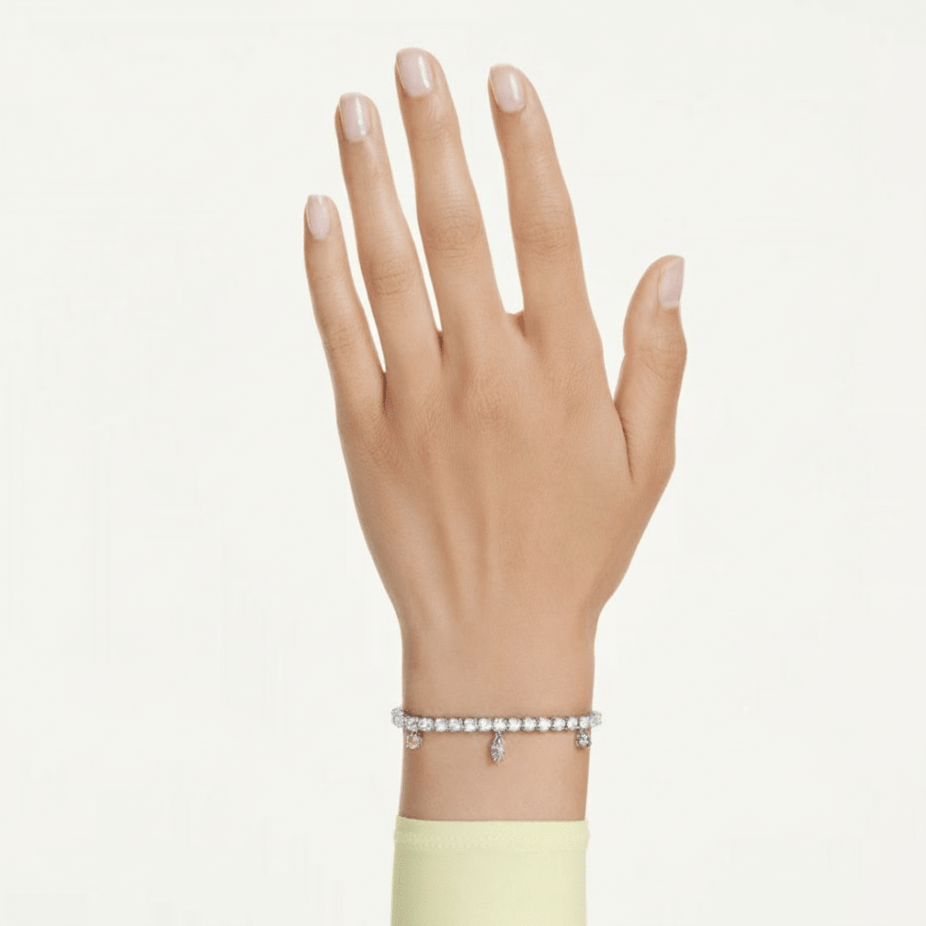 Ariana Grande x Swarovski Tennis bracelet, Mixed cuts, Multicolored, Rhodium plated -Swarovski