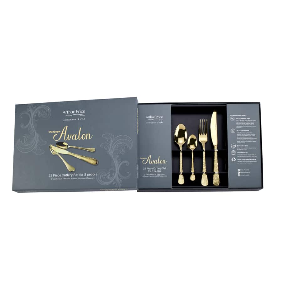 Arthur Price Champagne Avalon 32 Piece Box Set -Arthur Price