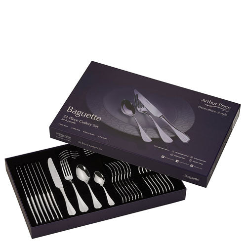 Arthur Price Cutlery Set Baguette 32Pc Box -Arthur Price
