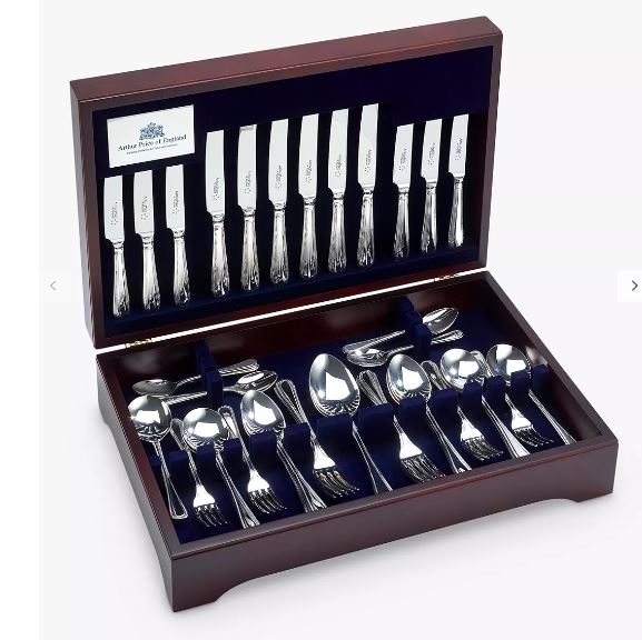 Arthur Price Cutlery Set Bead 124 Piece Stainless Steel -Arthur Price