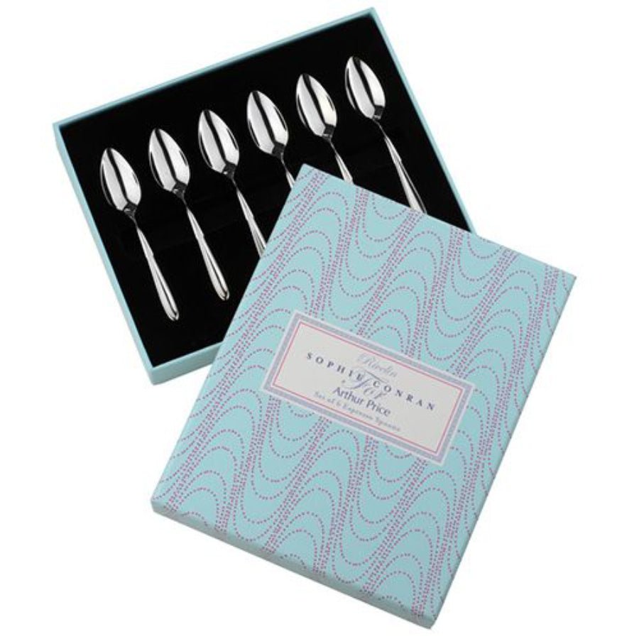 Arthur Price Espresso Spoon Sophie Conran Rivelin Stainless Steel Set Of 6 -Arthur Price