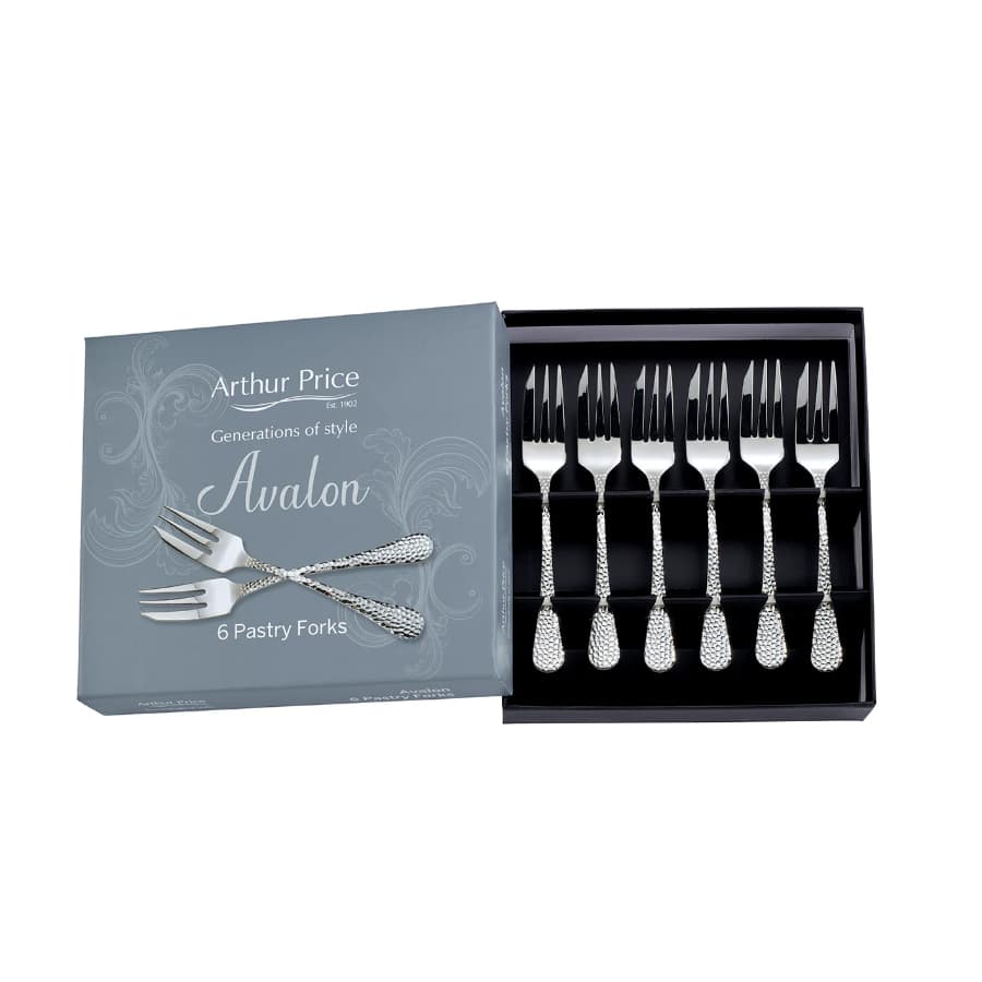 Arthur Price Pastry Fork Avalon Stainless Steel Set Of 6 -Arthur Price