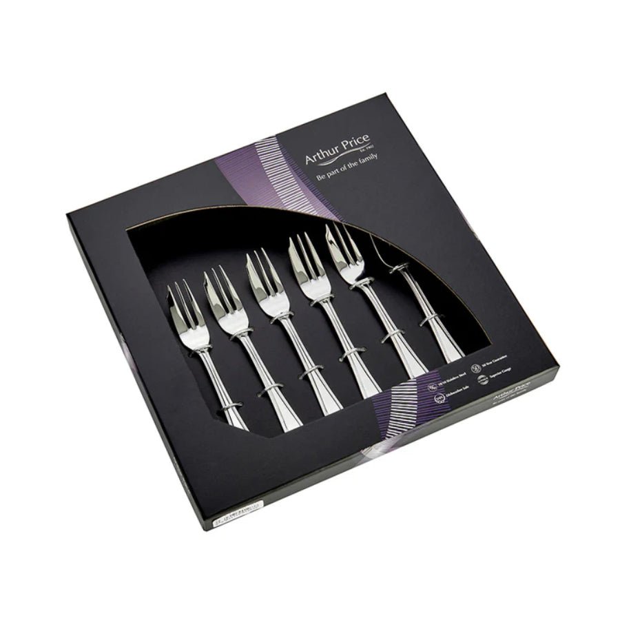 Arthur Price Pastry Fork Bead Set Of 6 -Arthur Price