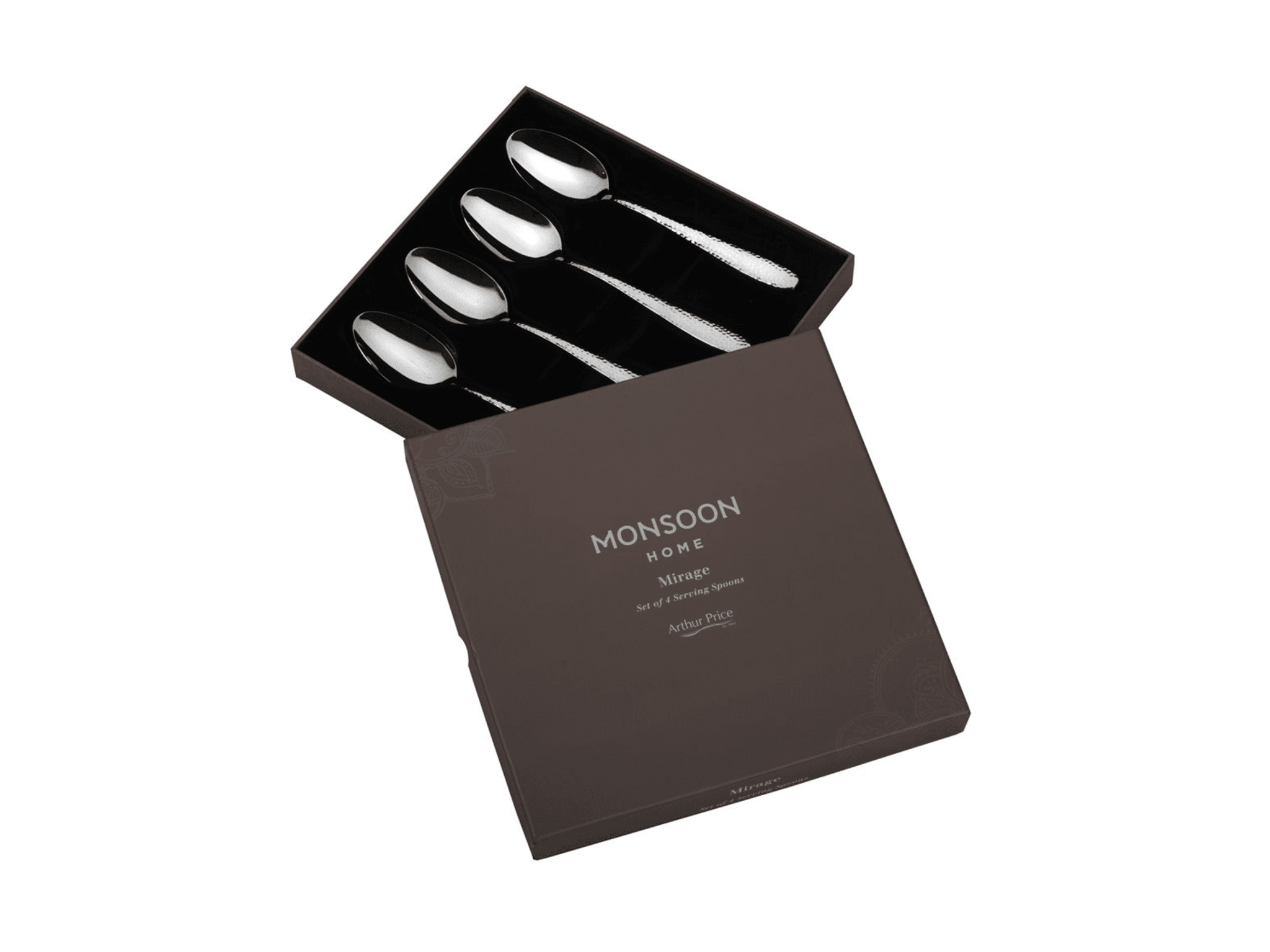 Arthur Price Serving Spoon Monsoon Mirage S/Steel Set Of 4 -Arthur Price