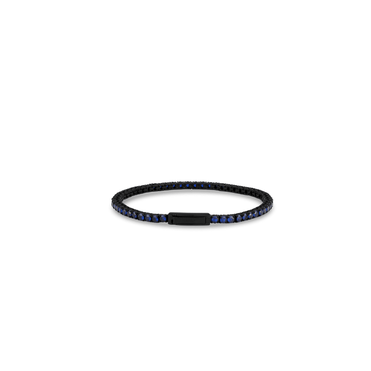 ARZ 3mm Black Steel Blue C.Z Tennis Bracelet -ARZ Steel