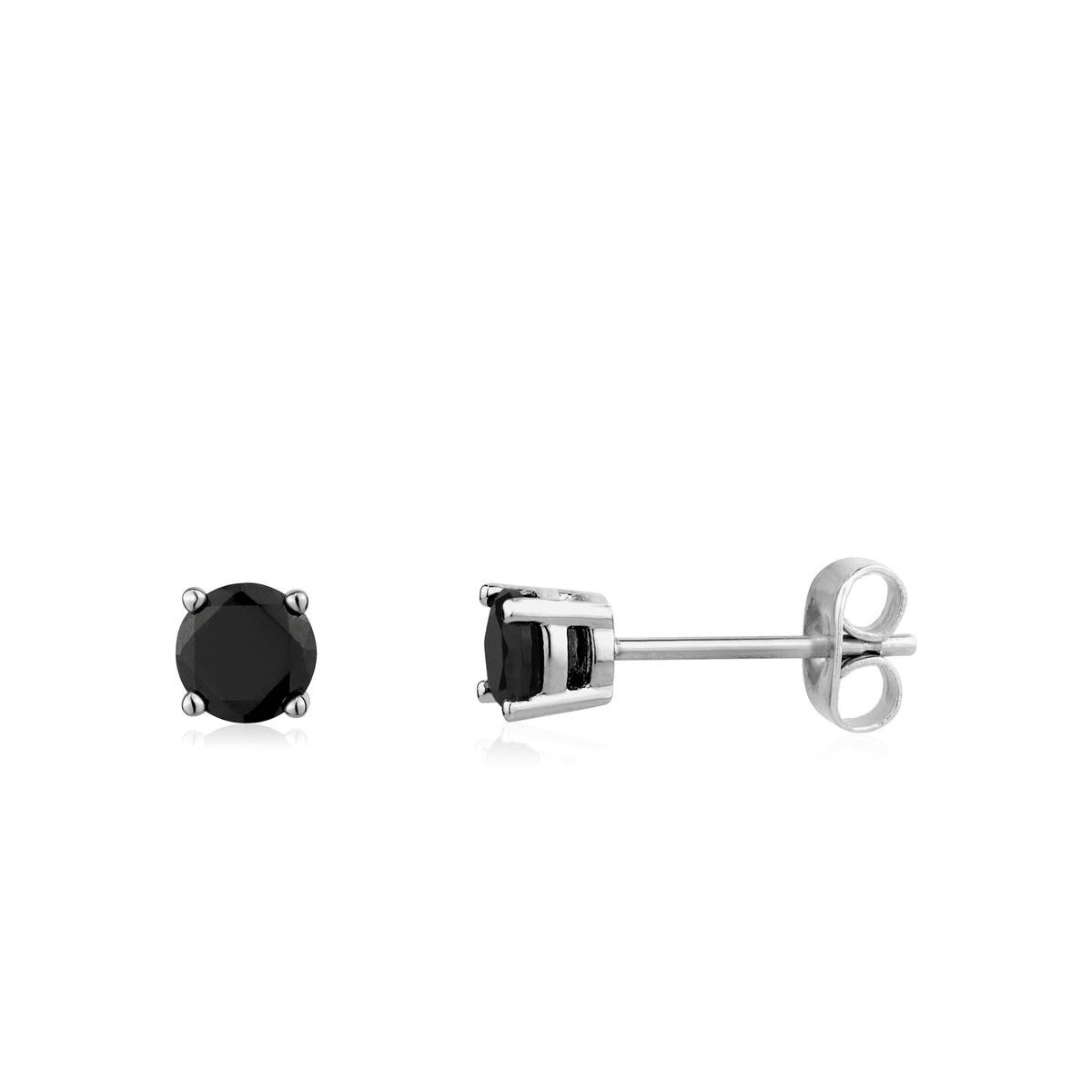 ARZ 5mm Black C.Z Stud Earrings -ARZ Steel
