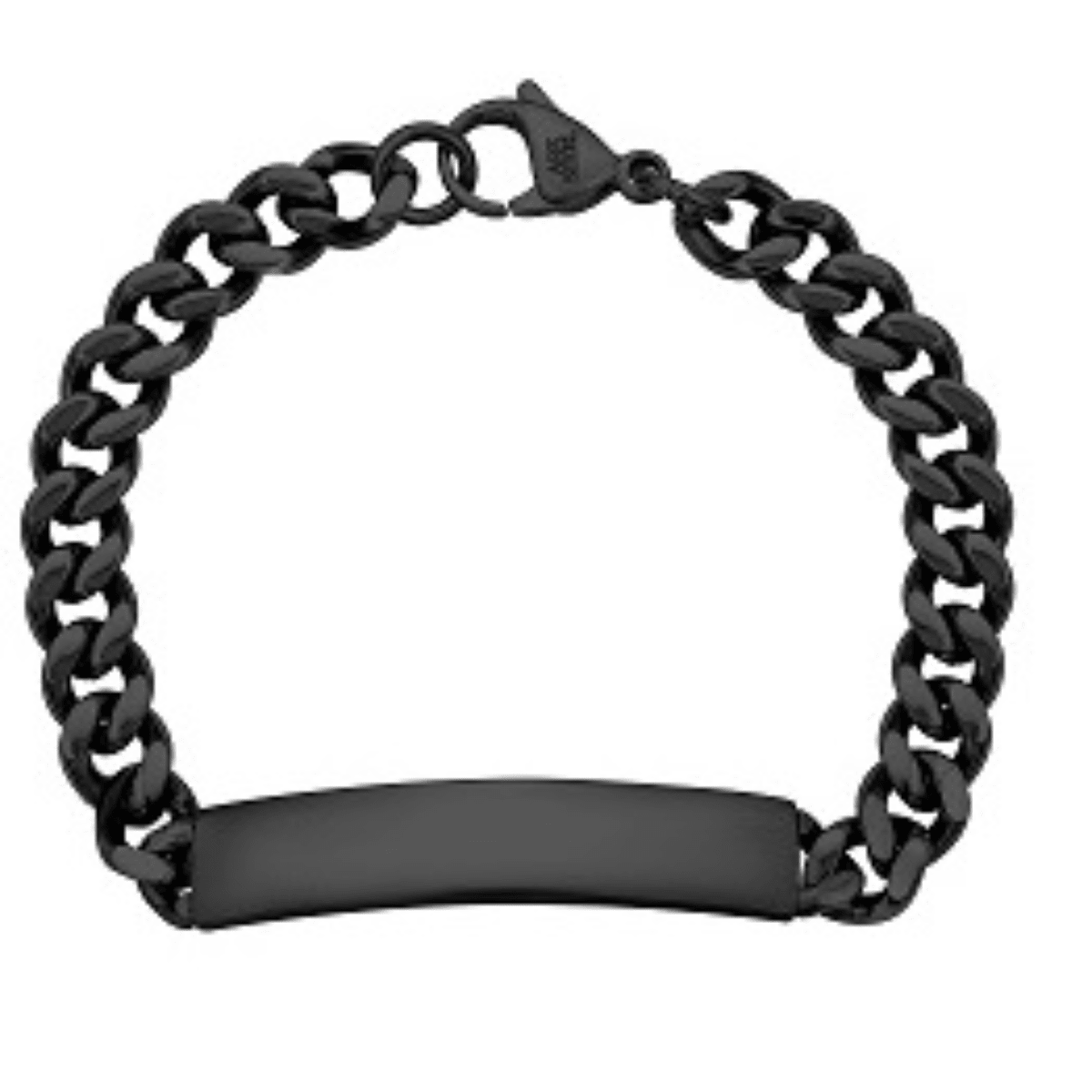 ARZ Black Cuban Link ID Bracelet -ARZ Steel