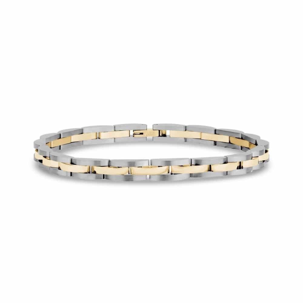 ARZ Bracelet 5mm Matte Gold Dome Link -ARZ Steel