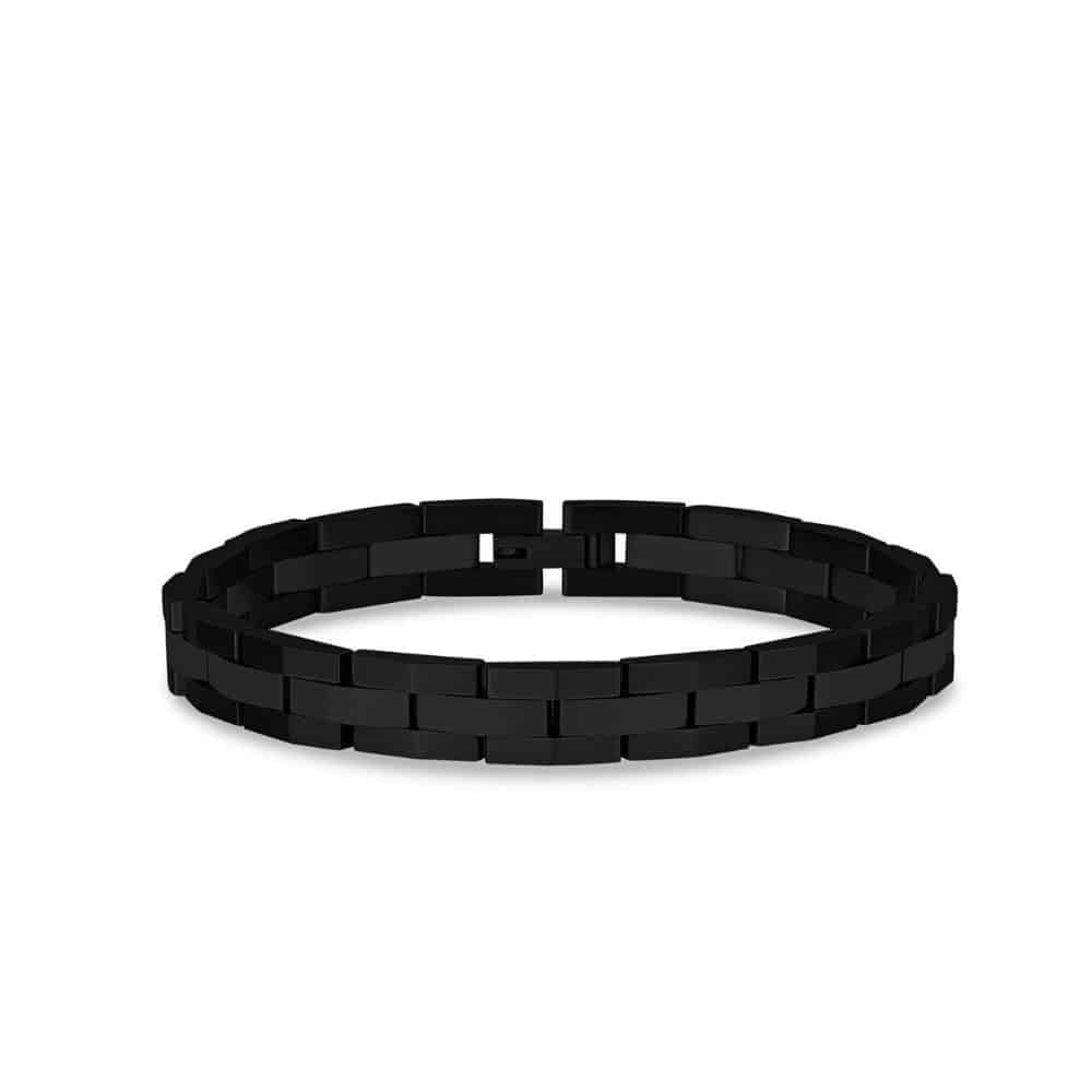 ARZ Bracelet 8mm Black Steel Link -ARZ Steel