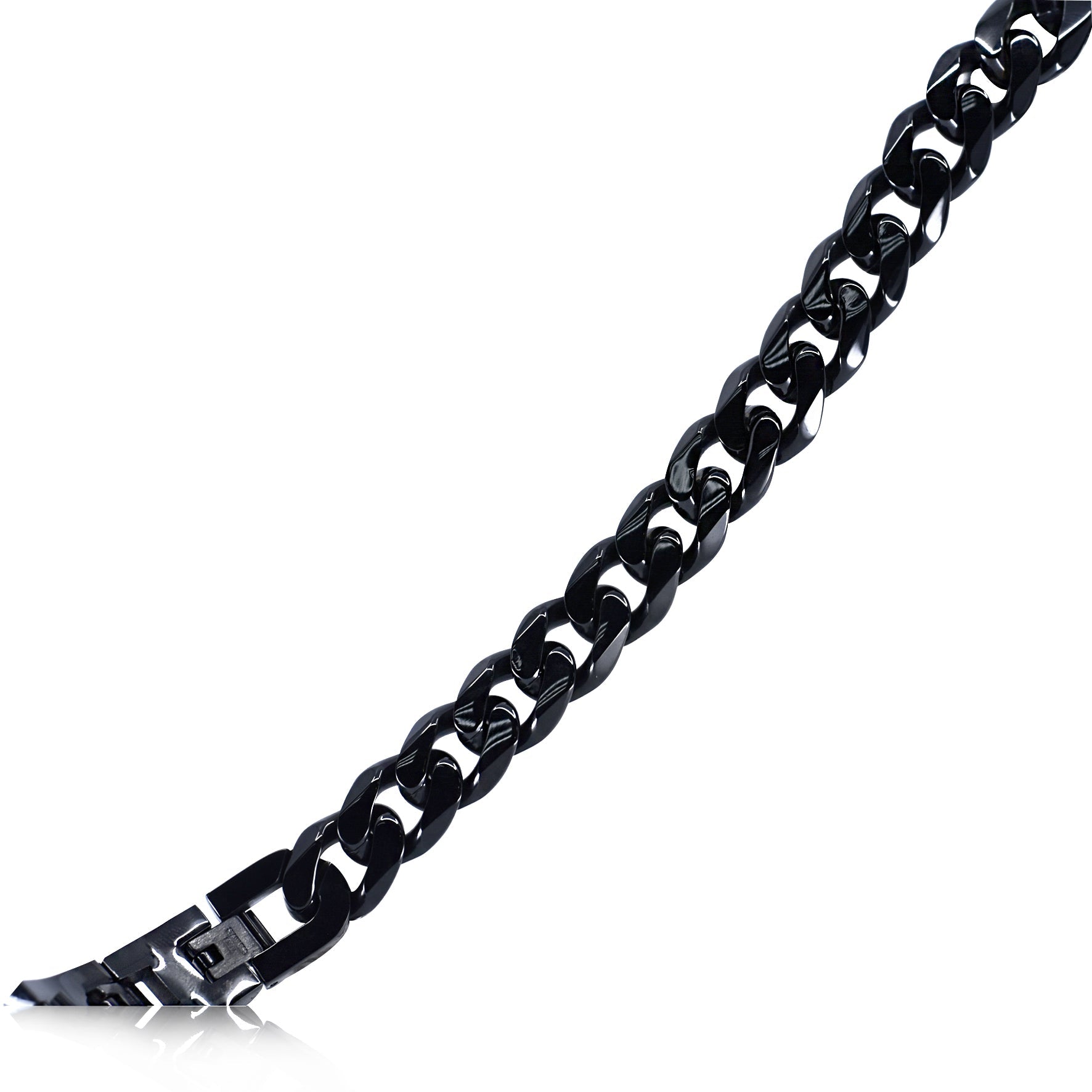 ARZ Bracelet Cuban 14mm Link Black -ARZ Steel