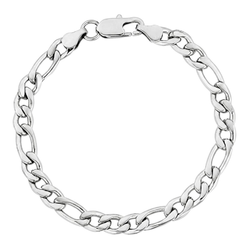 ARZ Bracelet Cuban Link ID Bracelet Steel -ARZ Steel