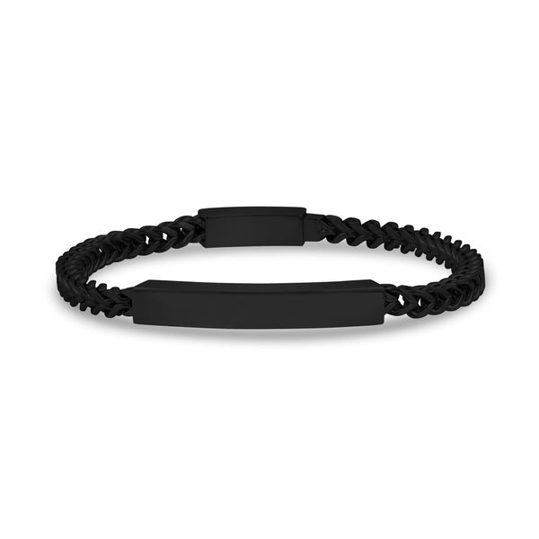 ARZ Franco Link ID Black Steel Bracelet -ARZ Steel