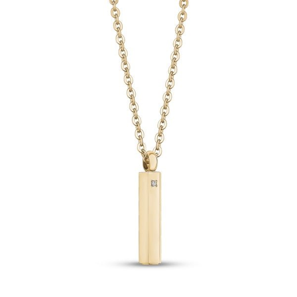 ARZ Gold Steel Reversible Pendant For Ashes 24" Chain -ARZ Steel