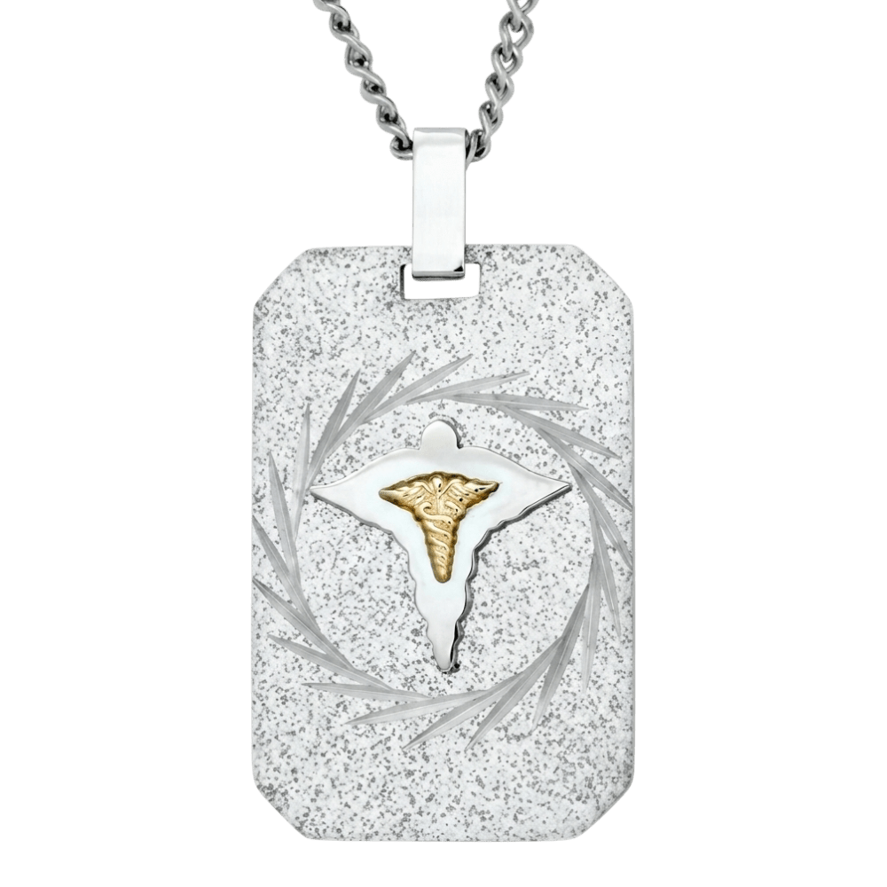 ARZ Pendant Medic Dog Tag -ARZ Steel