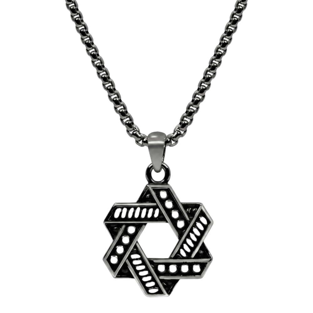 ARZ Pendant Star Of David W/24" Chain -ARZ Steel