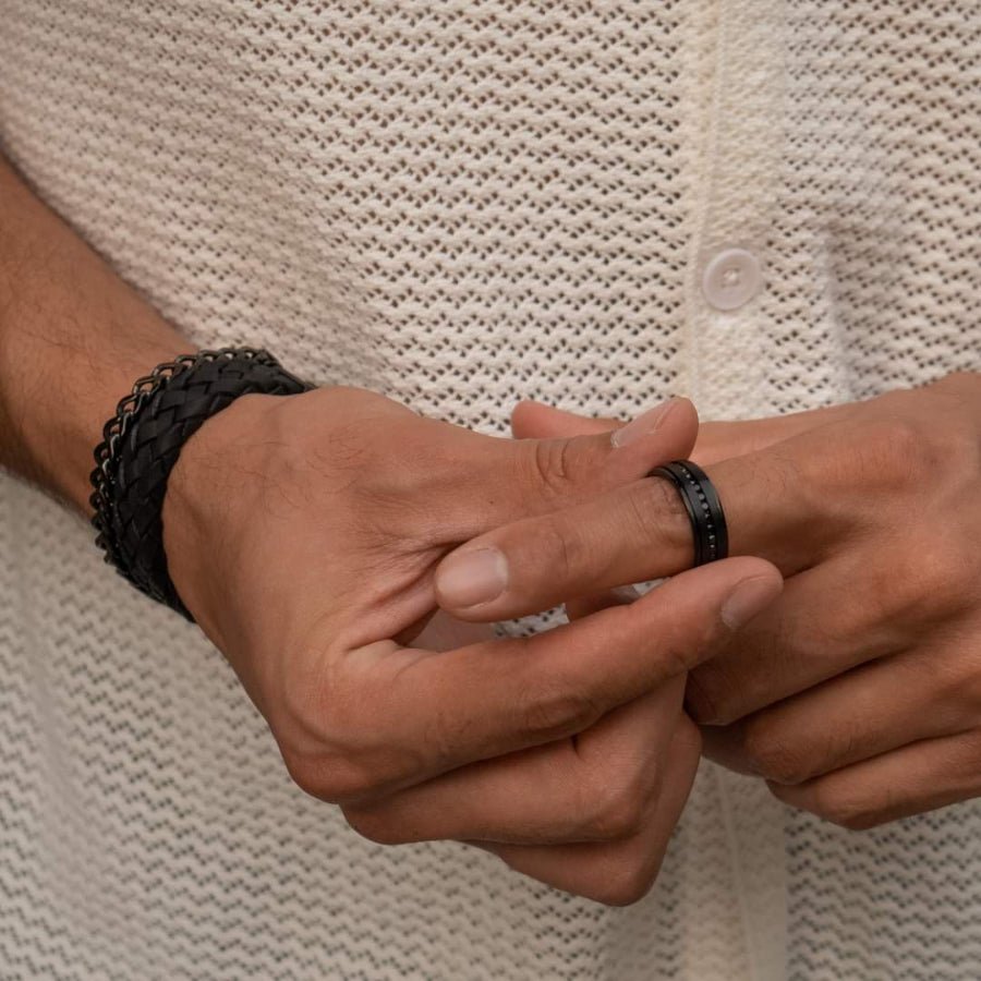 ARZ Ring Black Steel Black Zirconia -ARZ Steel
