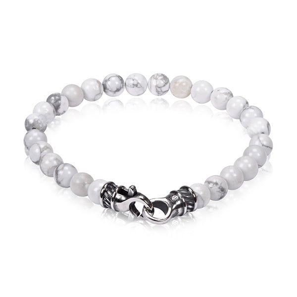 ARZ Steel Bracelet Bead Steel 7mm White -ARZ Steel