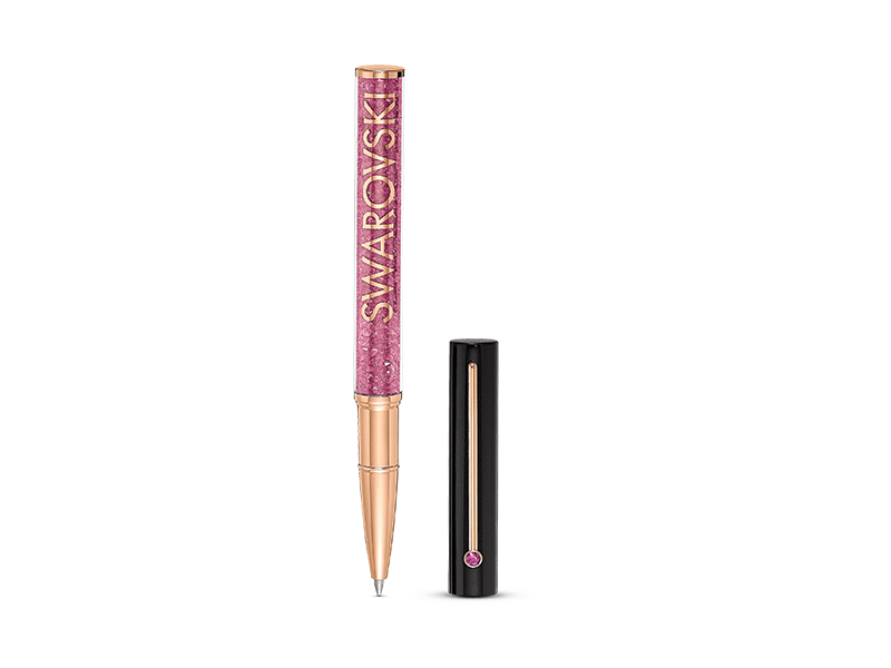 Ballpoint Pen : Crystalline Gloss Bp Pen Rose Blk -Swarovski