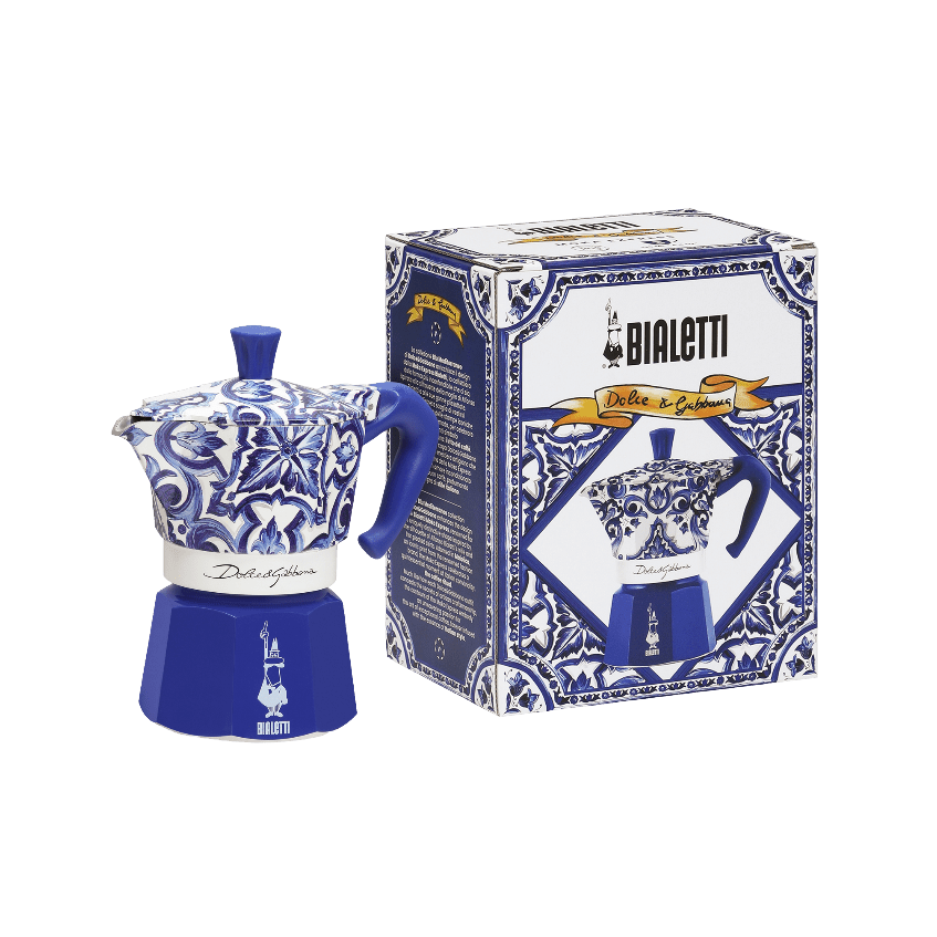 Bialetti Espresso Coffee Maker Blue Mediterraneo Dolce & Gabbana -Bialetti