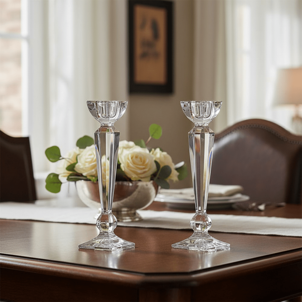 Bohemia Candlestick Olympia 255mm Set of 2 -Bohemia Crystal
