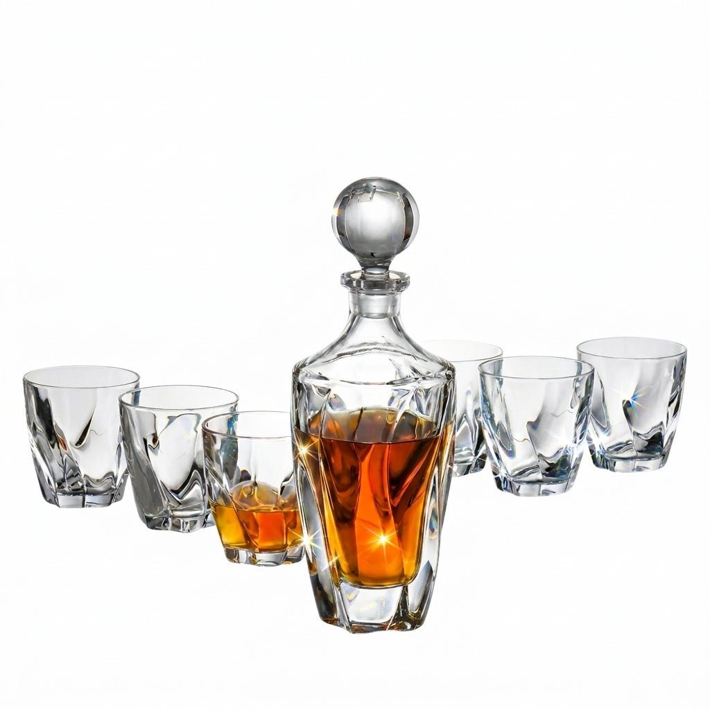 Bohemia Crystal Barley Twist 7 Piece Set -Bohemia Crystal