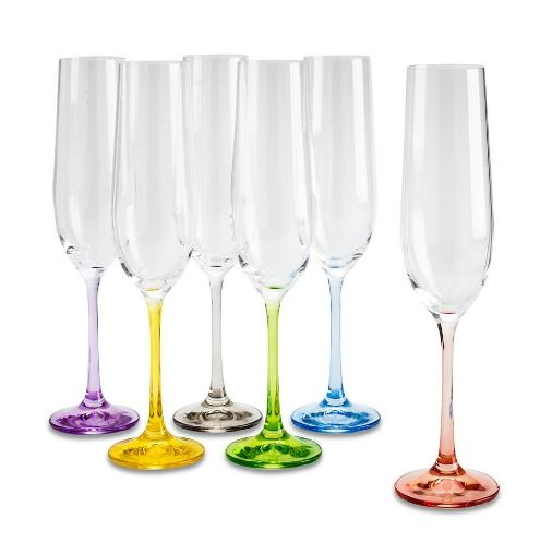 Bohemia Crystal Champagne Viola Bright (Set Of 6) -Bohemia Crystal