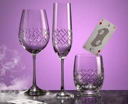 Bohemia Crystal Champagne Viola Cross 190Ml Set Of 2 -Bohemia Crystal