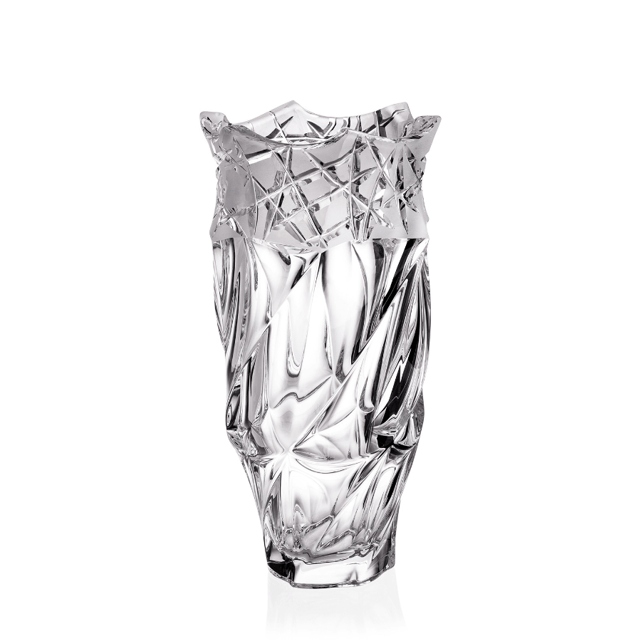 Bohemia Crystal Flamenco Vase 300mm Arctic -Bohemia Crystal