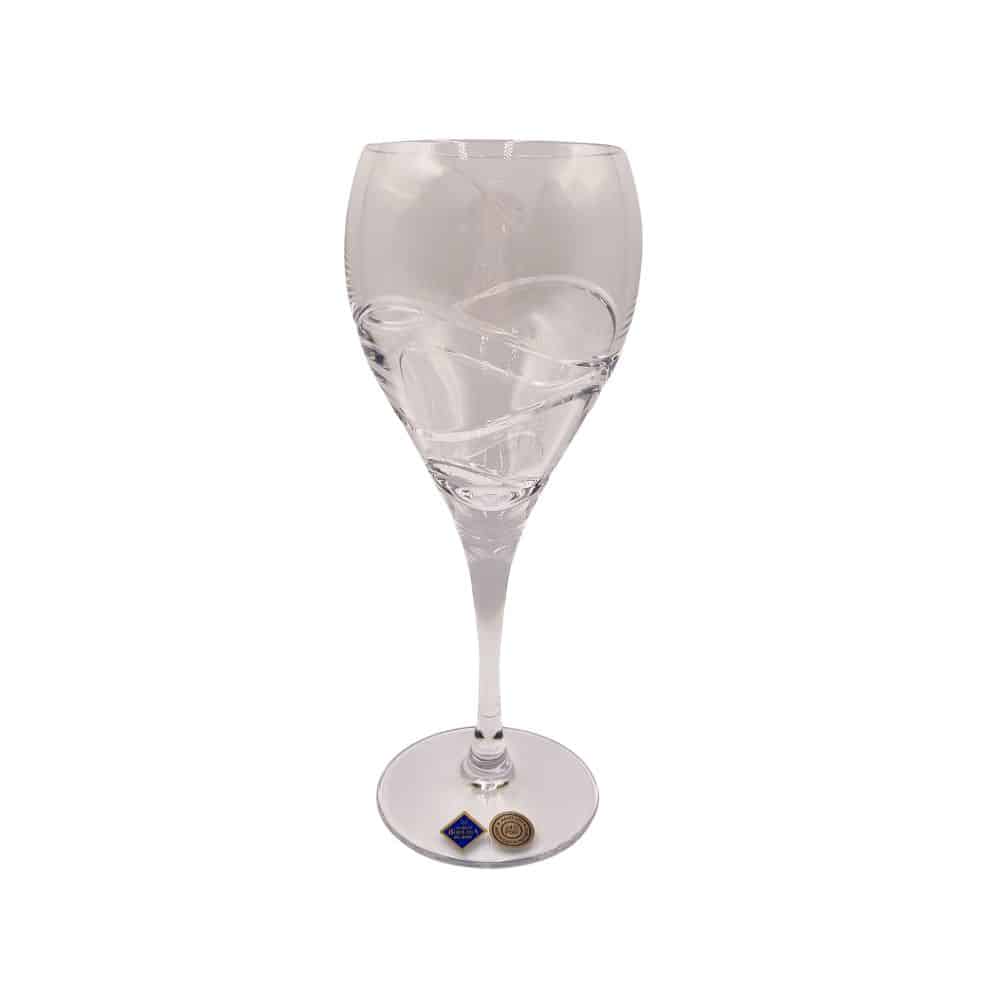 Bohemia Crystal Goblet Fiona Ribbon 420ml Set Of 6 -Bohemia Crystal