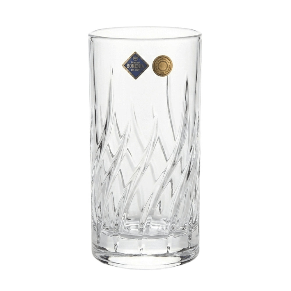 Bohemia Crystal Highball Fiona Sway Non-Lead Crystal Set of 6 -Bohemia Crystal