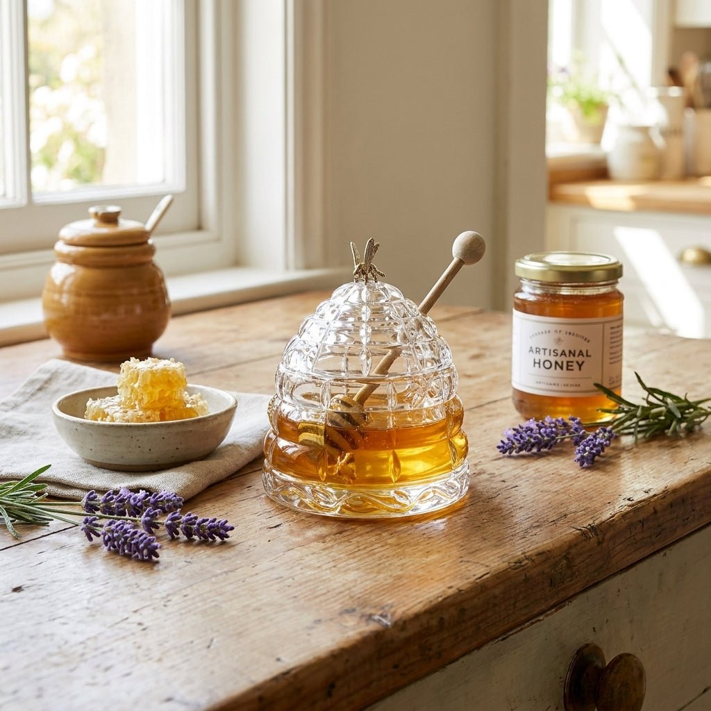 Bohemia Crystal Honey Jar Bee -Bohemia Crystal