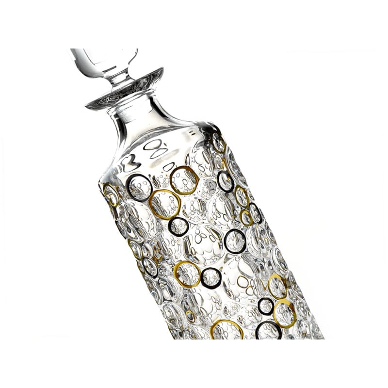Bohemia Crystal Lisboa Decanter Gold/Black 750ml -Bohemia Crystal