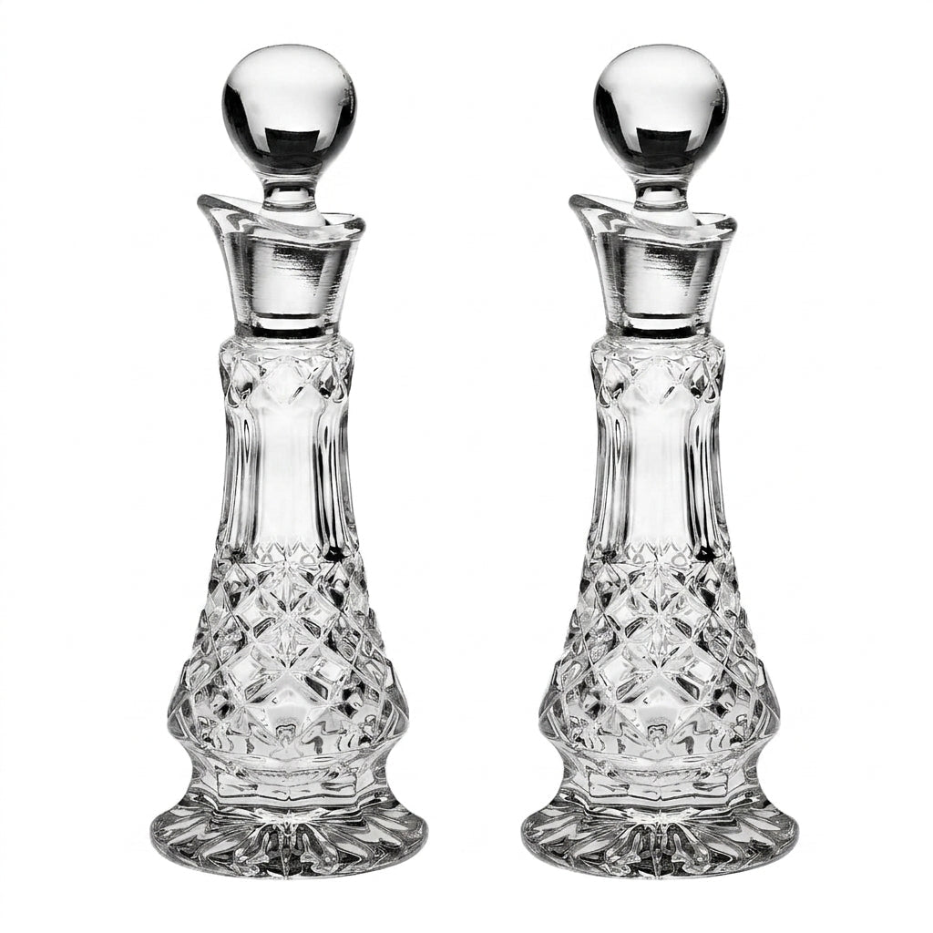 Bohemia Crystal Oil/Vinegar Bottle Diamond 290Mm (Set Of 2) -Bohemia Crystal