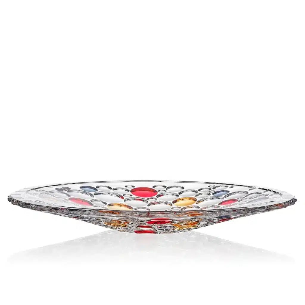 Bohemia Crystal Platter Lisboa Colours 380Mm -Bohemia Crystal