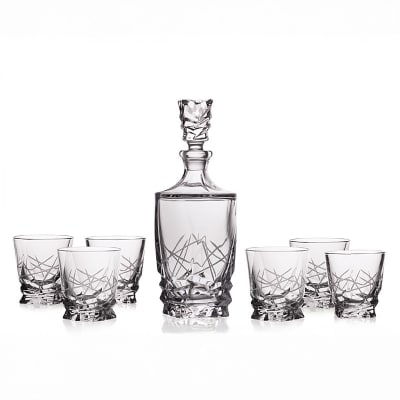 Bohemia Crystal Porto Jackstraw Decanter 800 ml -Bohemia Crystal