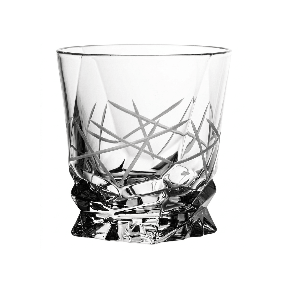 Bohemia Crystal Porto Jackstraw Tumbler 320 ml Set of 6 -Bohemia Crystal