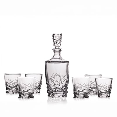 Bohemia Crystal Porto Jackstraw Tumbler 320 ml Set of 6 -Bohemia Crystal