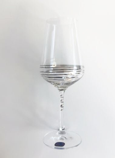 Bohemia Crystal Red Wine Sandra Platinum Each -Bohemia Crystal