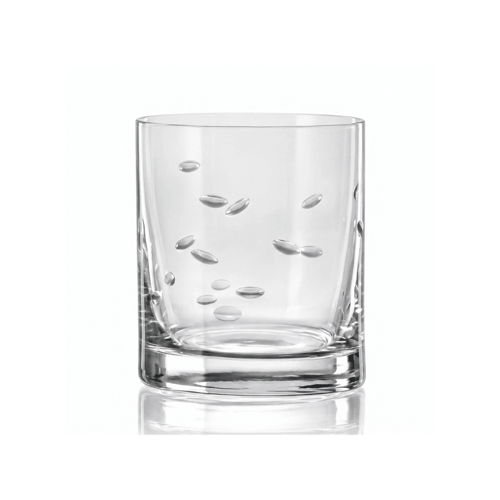 Bohemia Crystal Whisky Tumbler Drop Polished 280 ml Set Of 4 -Bohemia