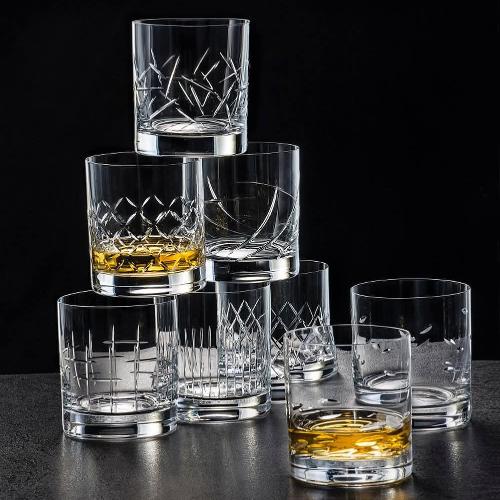 Bohemia Crystal Whisky Tumbler Matte Swirl 280ml Set Of 4 -Bohemia Crystal