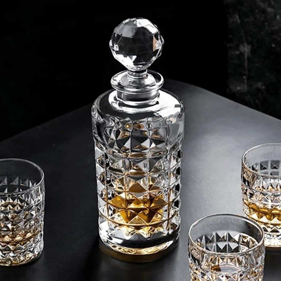 Bohemia Decanter Diamond 650ml -Bohemia Crystal