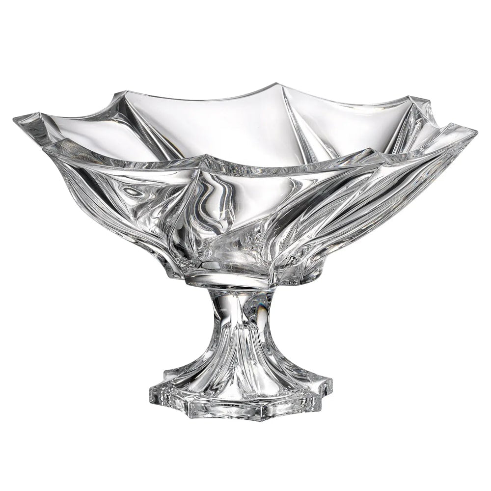 Bohemia Footed Bowl Bromelias 330mm -Bohemia Crystal
