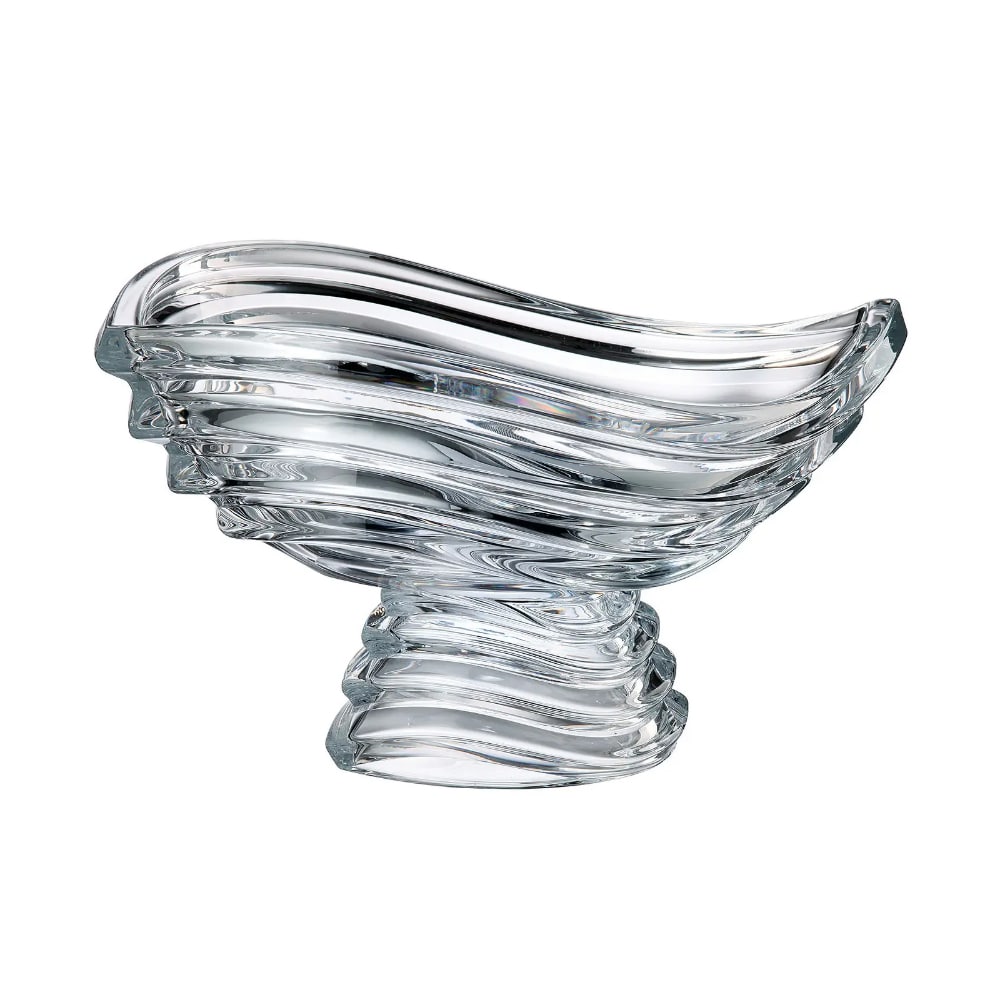 Bohemia Footed Bowl Wave 305mm -Bohemia Crystal