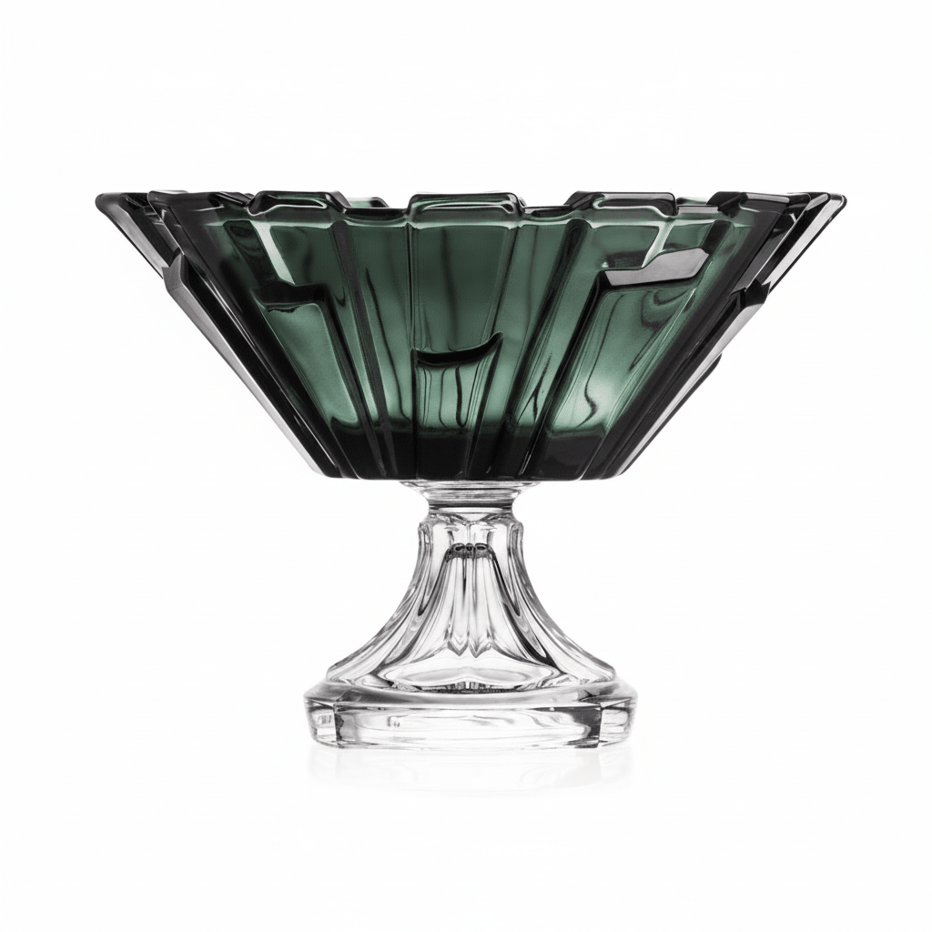 Bohemia Footed Large Bowl Bolero Grey 310mm -Bohemia Crystal