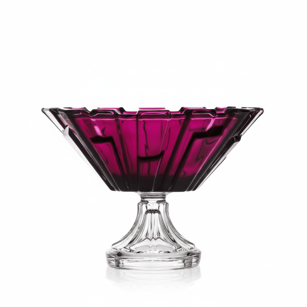Bohemia Footed Large Bowl Bolero Purple 310mm -Bohemia Crystal