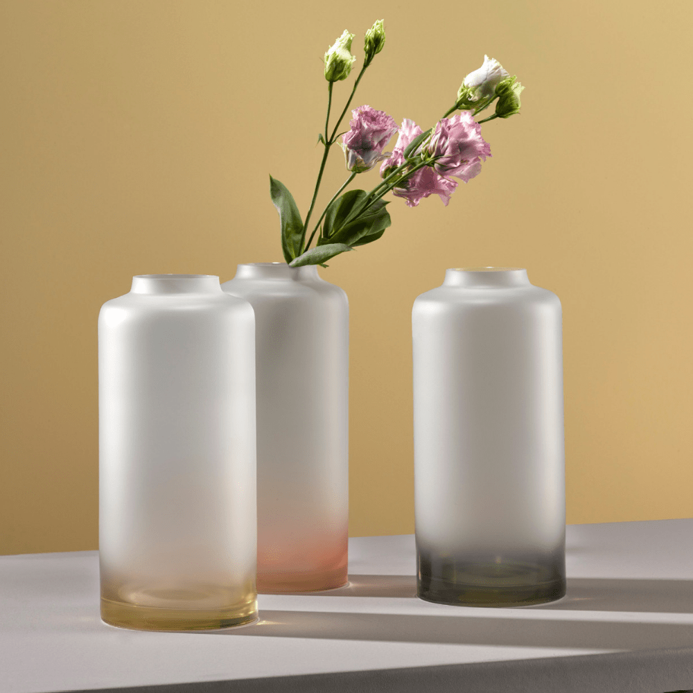 Bohemia Spectrum Vase 24CM Matt Amber -Bohemia Crystal